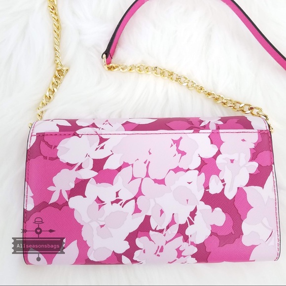 NWT Michael Kors Jet set granita pink crossbody - Picture 7 of 8